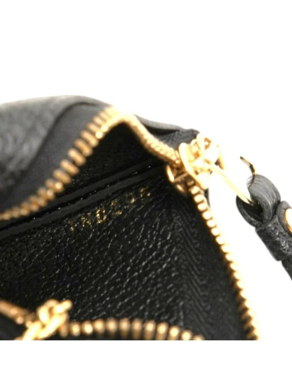 Louis Vuitton Bicolor Monogram Empreinte Pochette Cles Coin Purse Noir Black